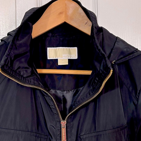 MICHAEL Michael Kors Black Utility Jacket with Gold Accents - Picture 4 of 4